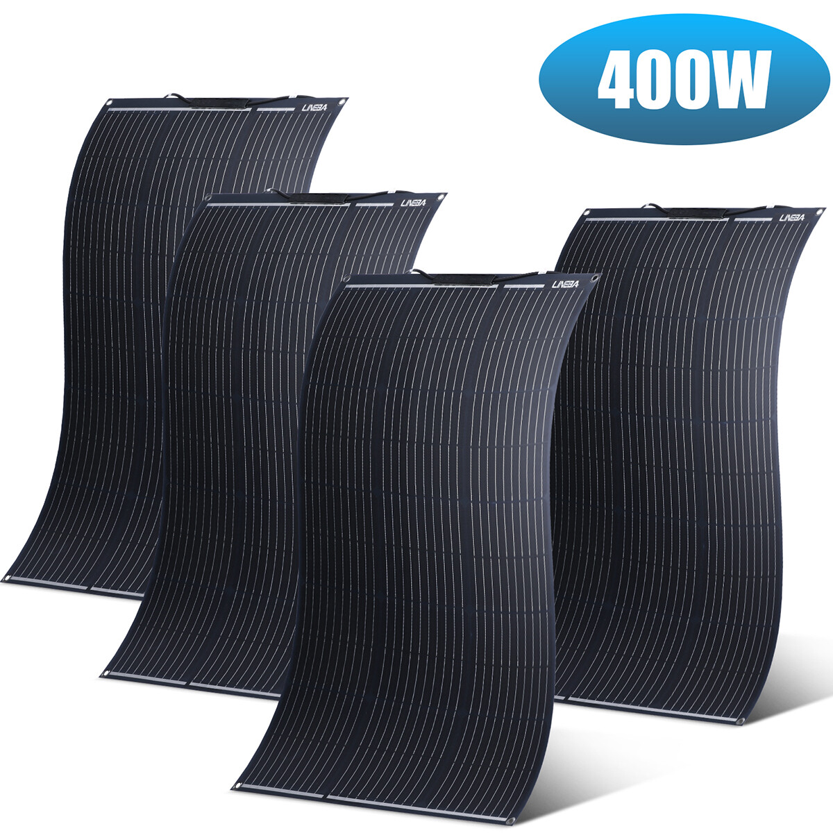 400W 200W 100W 18V Solar Panel Power Mono 18BB Roof RV Boat Off-Grid Battery gallery