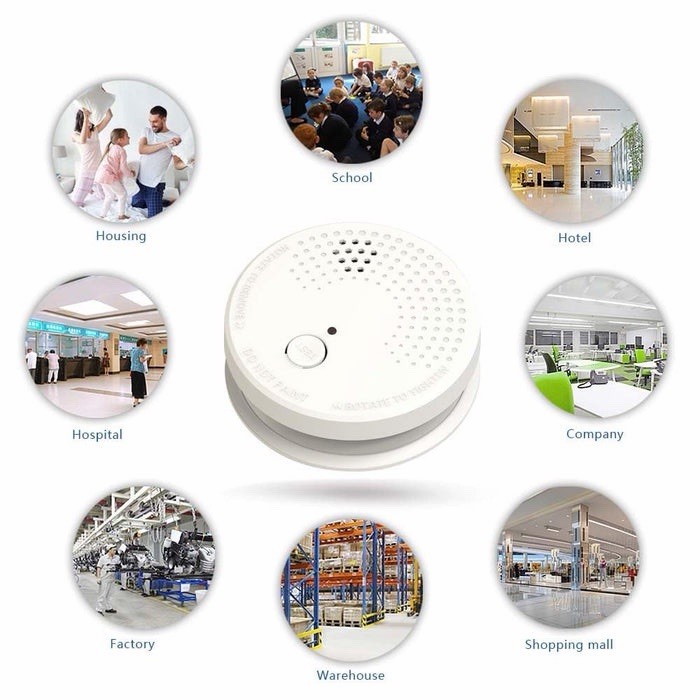 LSHOME 3-Pack Photoelectric Smoke Detectors 9V Battery Fire Alarms | Brand New gallery