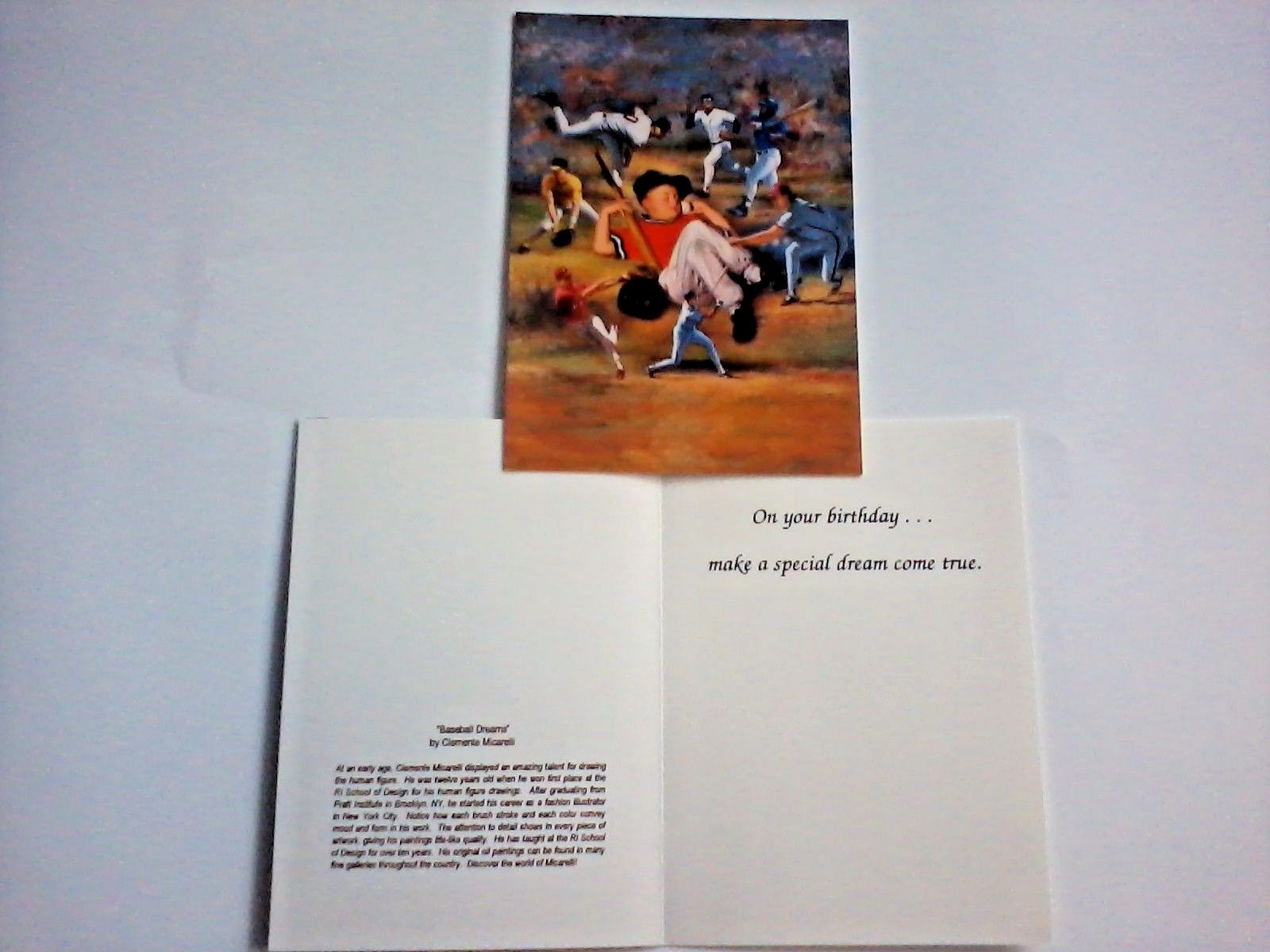 1 Birthday Greeting Card/Envelope Baseball Dreamer Child Little League MLB Magic gallery