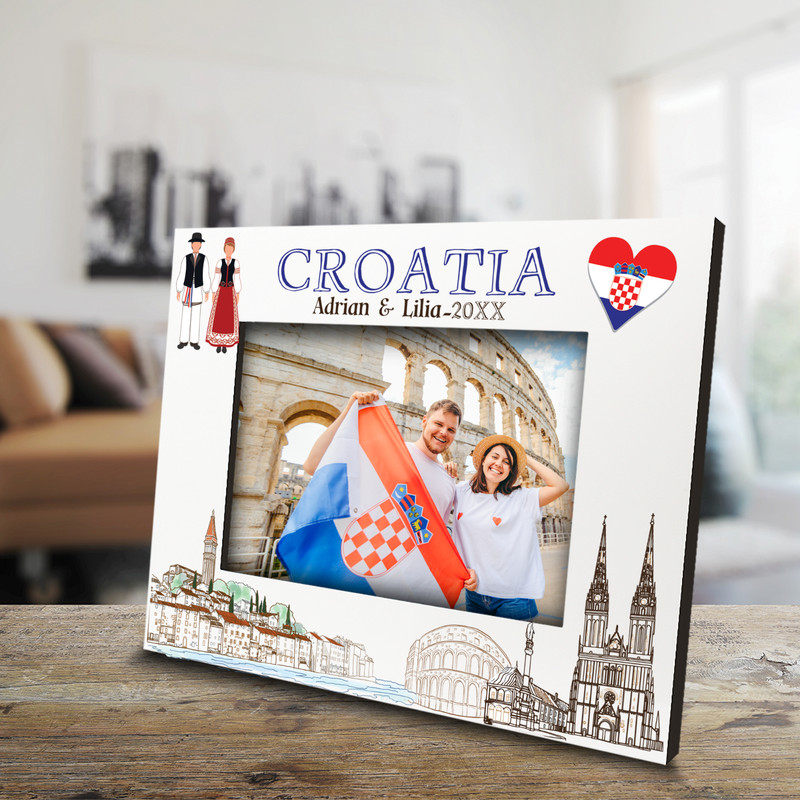 PERSONALIZE-Croatia Theme Picture frame-Wedding, Honeymoon, Vacation, Adventure gallery