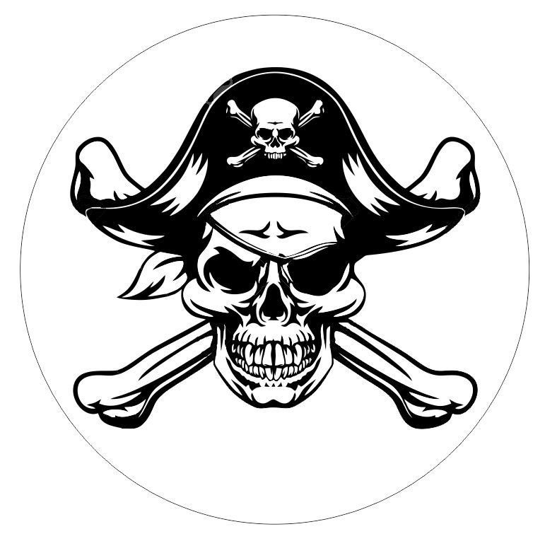 Pirate Skull Sticker Decal R6042 gallery