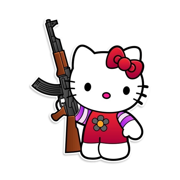 Tactical Hello Kitty, Vinyl Die Cut Sticker gallery