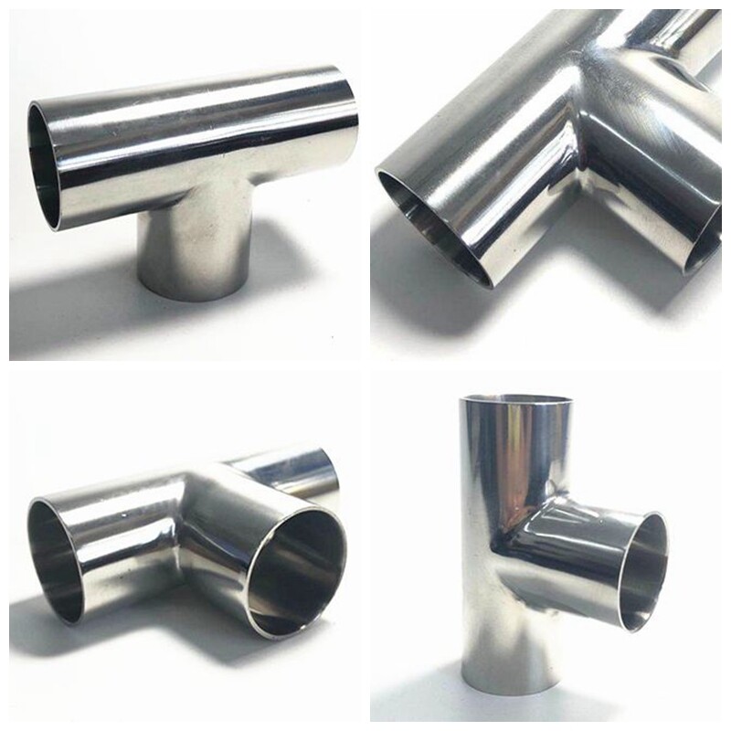 Stainless Steel Equal Tee T Shape Pipe T-Piece Exhaust Tube Polished 19-89mm New gallery