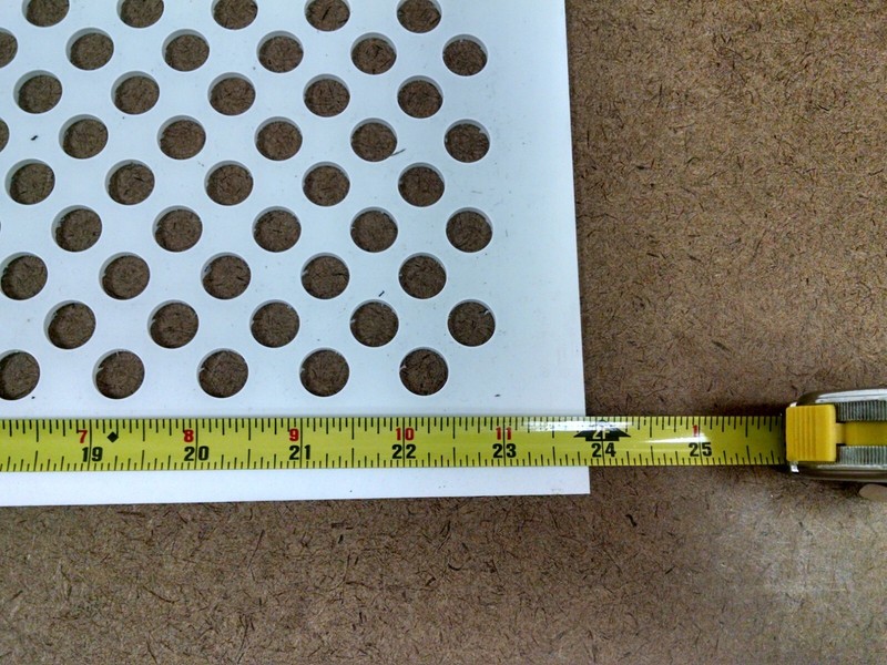 2'x2' White Plastic Perforated Ceiling Tile with 1/2" holes-2pack gallery