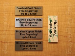 Custom Engraved 1×3 Gold Silver Copper Bronze Plate Nameplate Tag ID Plate