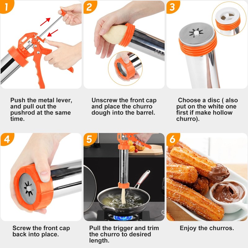 Pahtto Churro Maker Machine 3-In-1 Multifunctional Hollow Churros Machine gallery
