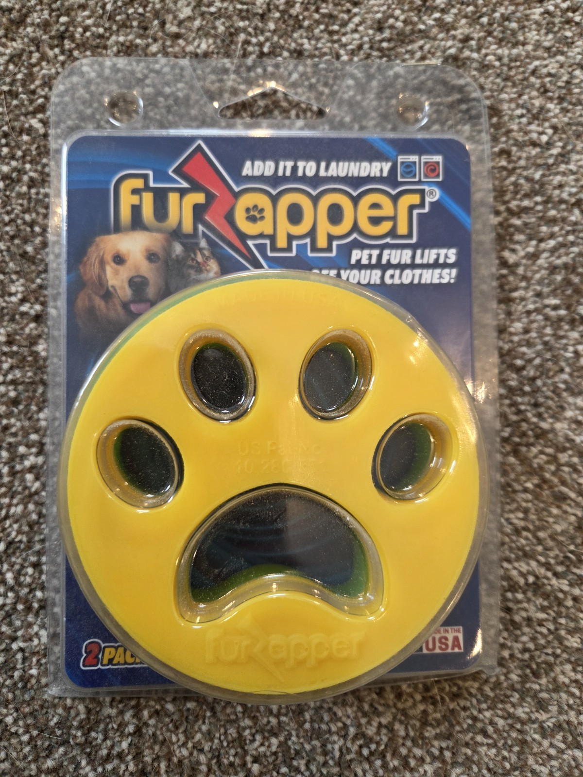 (2-Pk) Original FURZAPPER Fur Dander Lint Reusuable PET HAIR REMOVER for Laundry gallery
