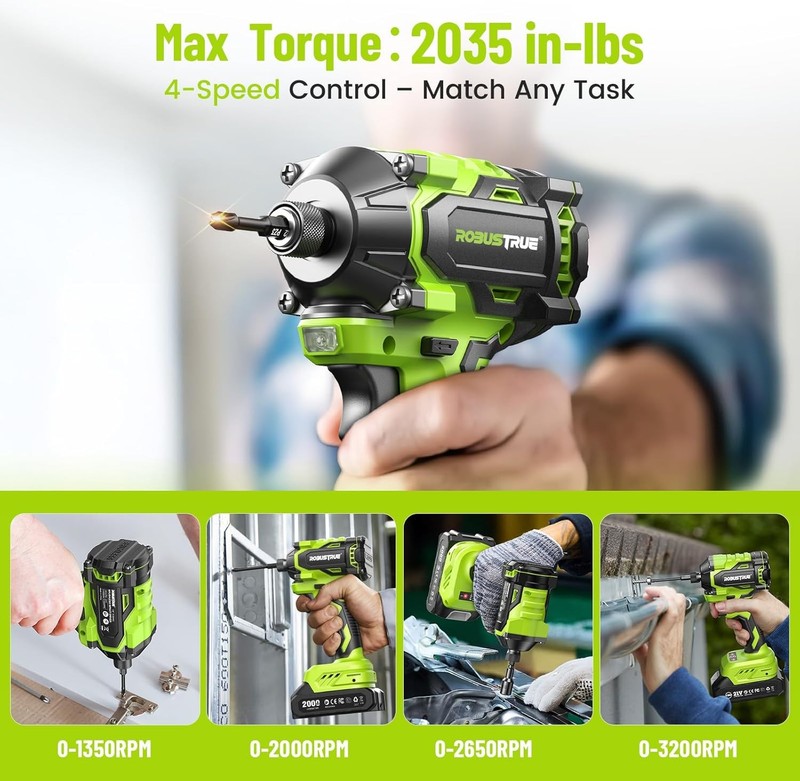 21V Cordless Drill & Impact Driver Combo Kit 3/8" Drill & 1/4" Impact Driver gallery