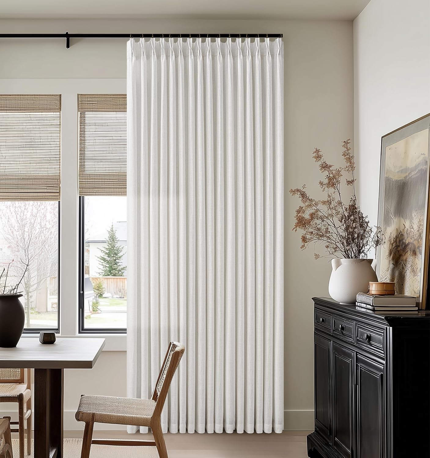 102 Inch Long Curtains for Living Dining Room Pinch Pleated Back Tab Light NEW gallery