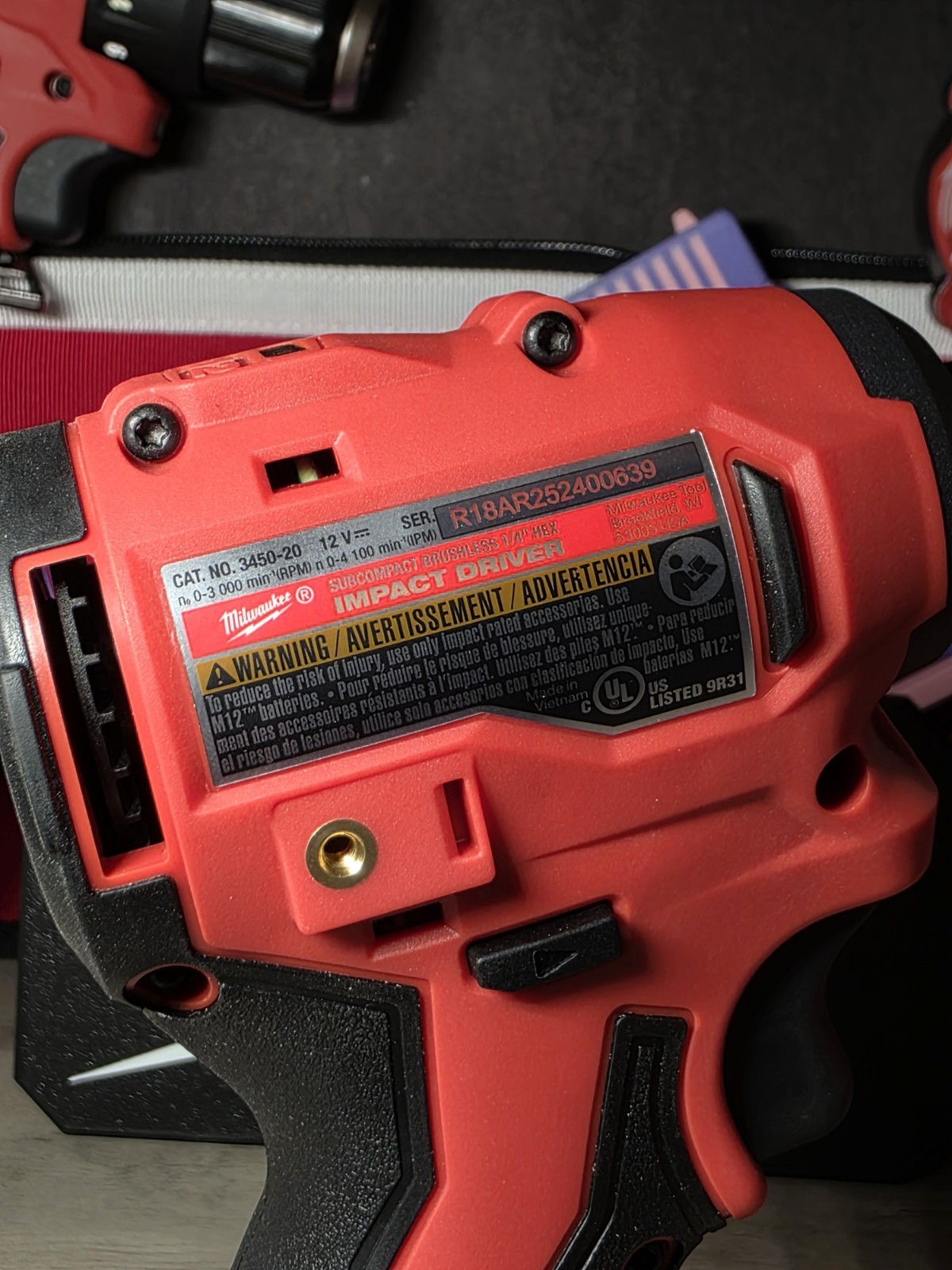 Milwaukee M12 Brushless Compact Hex Impact 3450-20 gallery