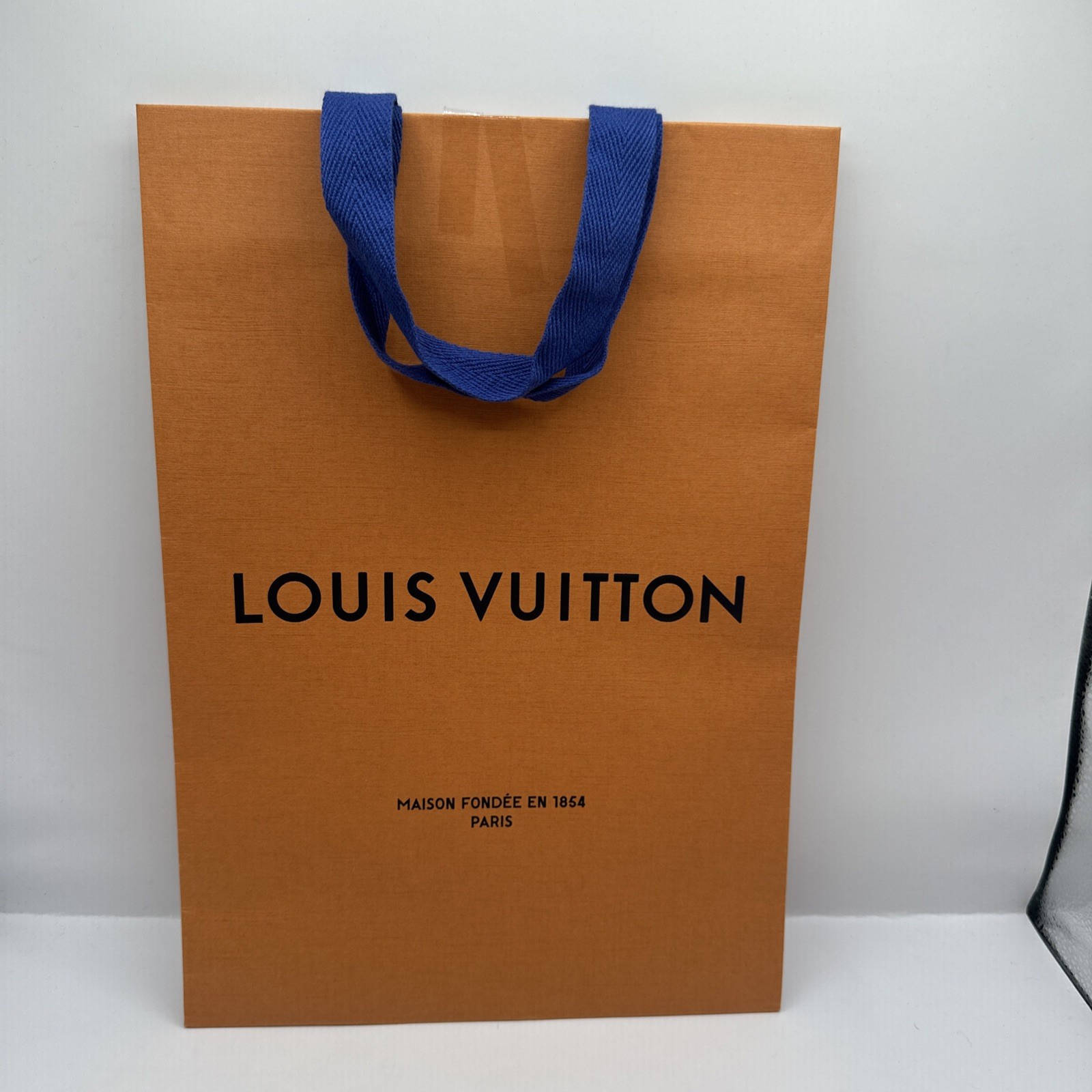 Louis Vuitton Authentic Orange Paper Shopping Bag Gift 9.75x14x4.25 gallery