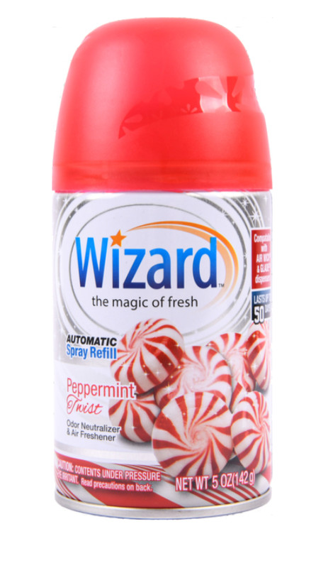 12 Wizard Automatic Spray Refills Peppermint Twist Scent Each 5 oz (See Note) gallery