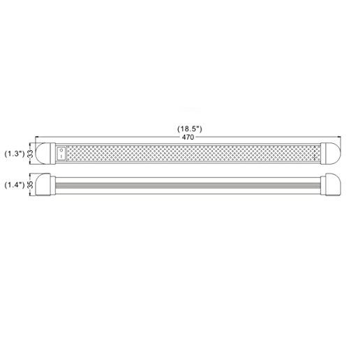 LED Light Fixture 18.5" Compact Size, 6000K Cool-White Even 18.5 inch 2-Pack gallery