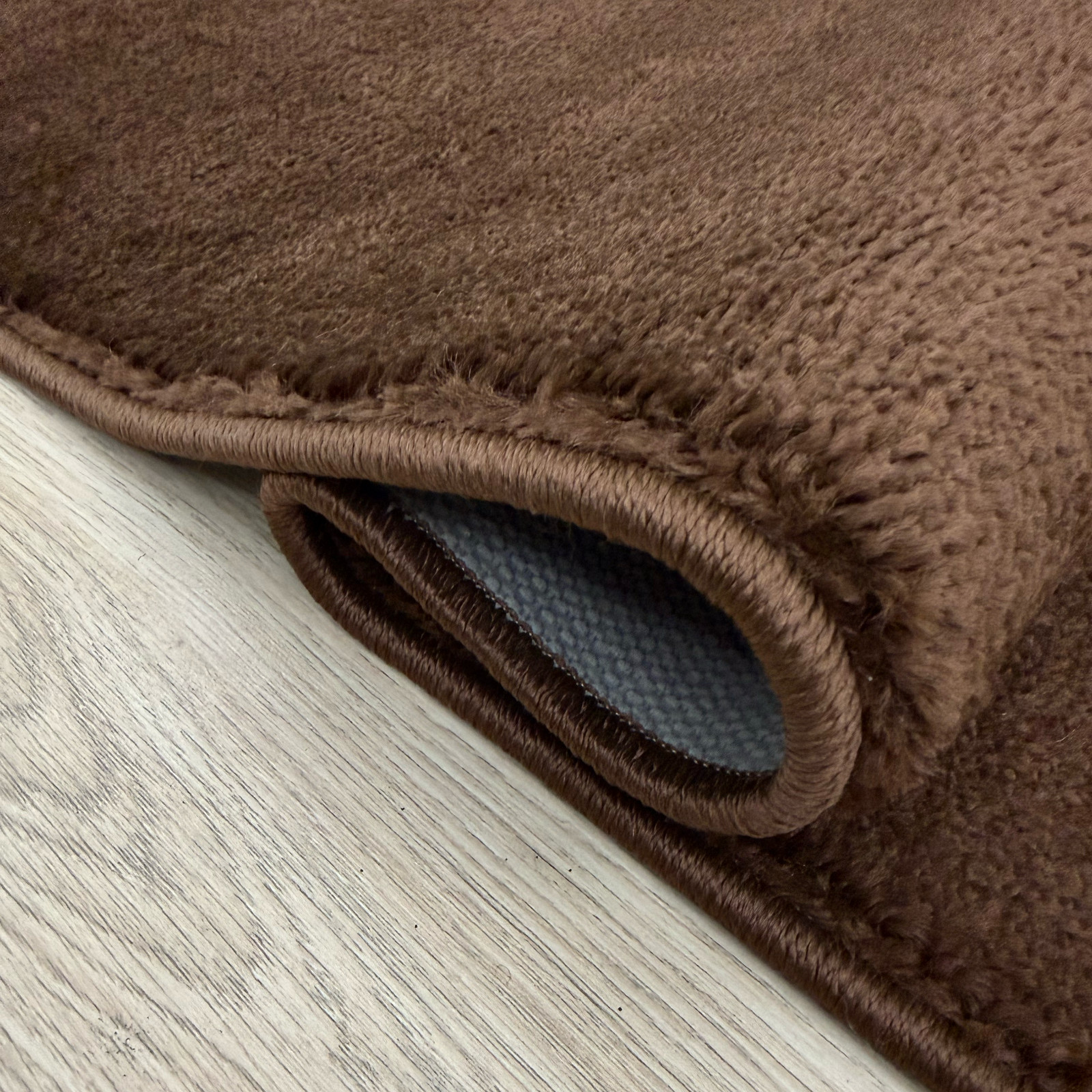 RUNNER RUG Hallway Kitchen Solid Brown Soft Touch 26" / 30" / 36" Wide gallery