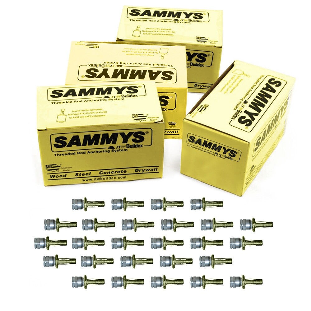 Sammys XP 20 3/8 Inch Vertical Threaded Rod, Steel Electro-Zinc Finish 100Pieces gallery