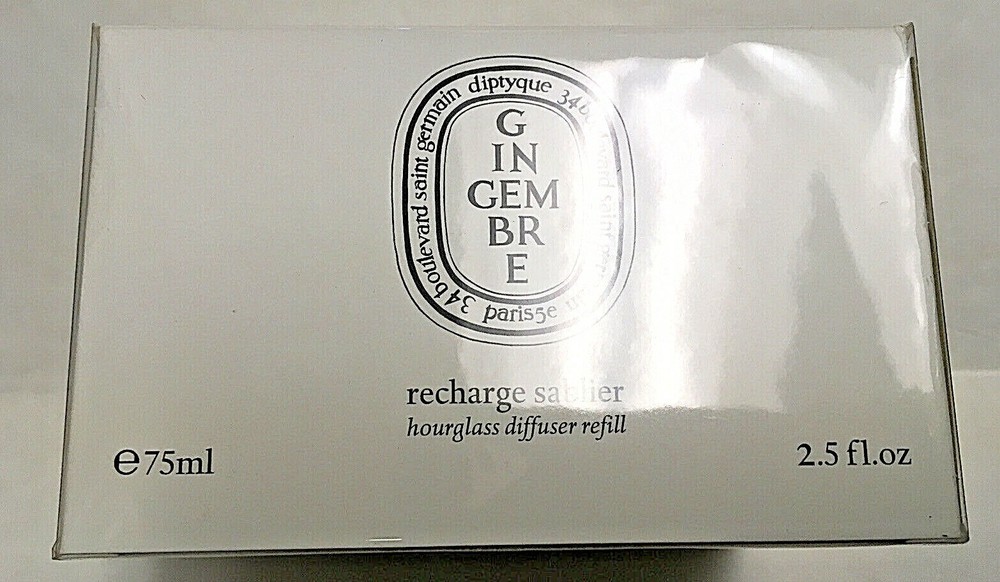 Diptyque Gingembre Hourglass Diffuser Refill 2.5oz New Sealed