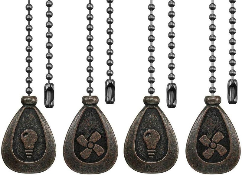 Bronze Ceiling Fan Pull Chain Set, Decorative Fan Pull Chain Pendant Extension gallery