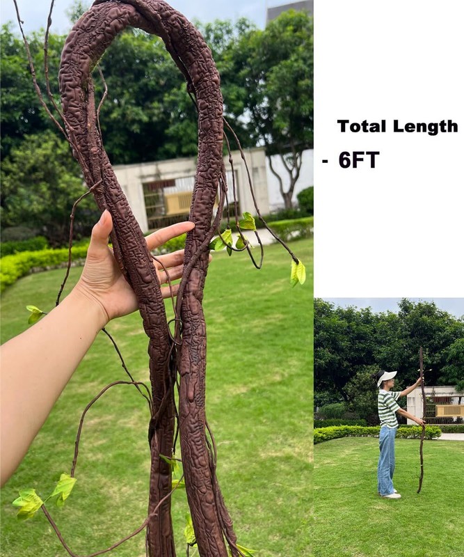 Bendable Artificial Tree Twigs Cane Vine Branches Largre 6Ft Faux Plant Trunk... gallery