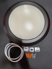12” Modern Slim LED Flush Mount Ceiling Light – Oil Rubbed Bronze, 4000K Neutral