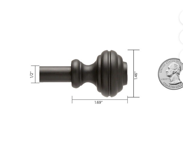2- Mainstays Adjustable 48”-84” Cedric Petite Cafe Curtain Rod Black 1/2” gallery