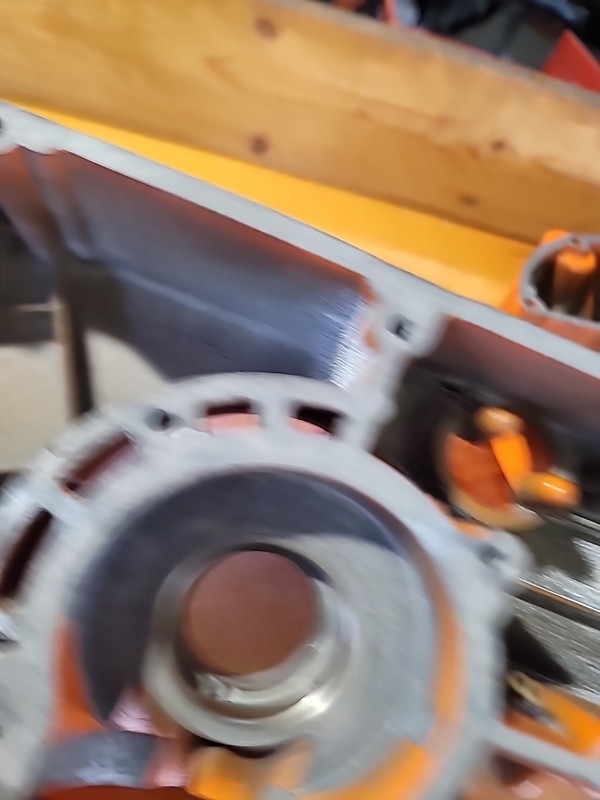 Olympic 261 Crankcase Assembly Both Halves New OEM Orange gallery