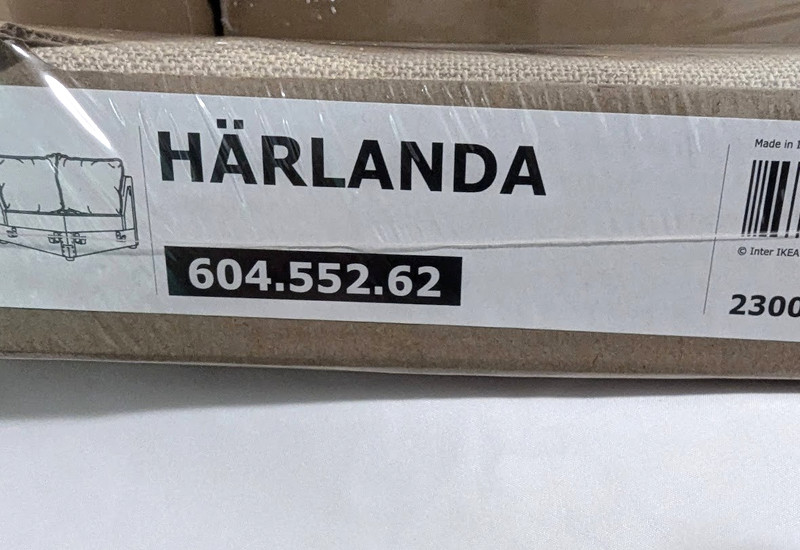 Ikea HARLANDA Corner (sofa) Section Cover Slipcover SPORDA NATURAL New! Sealed! gallery