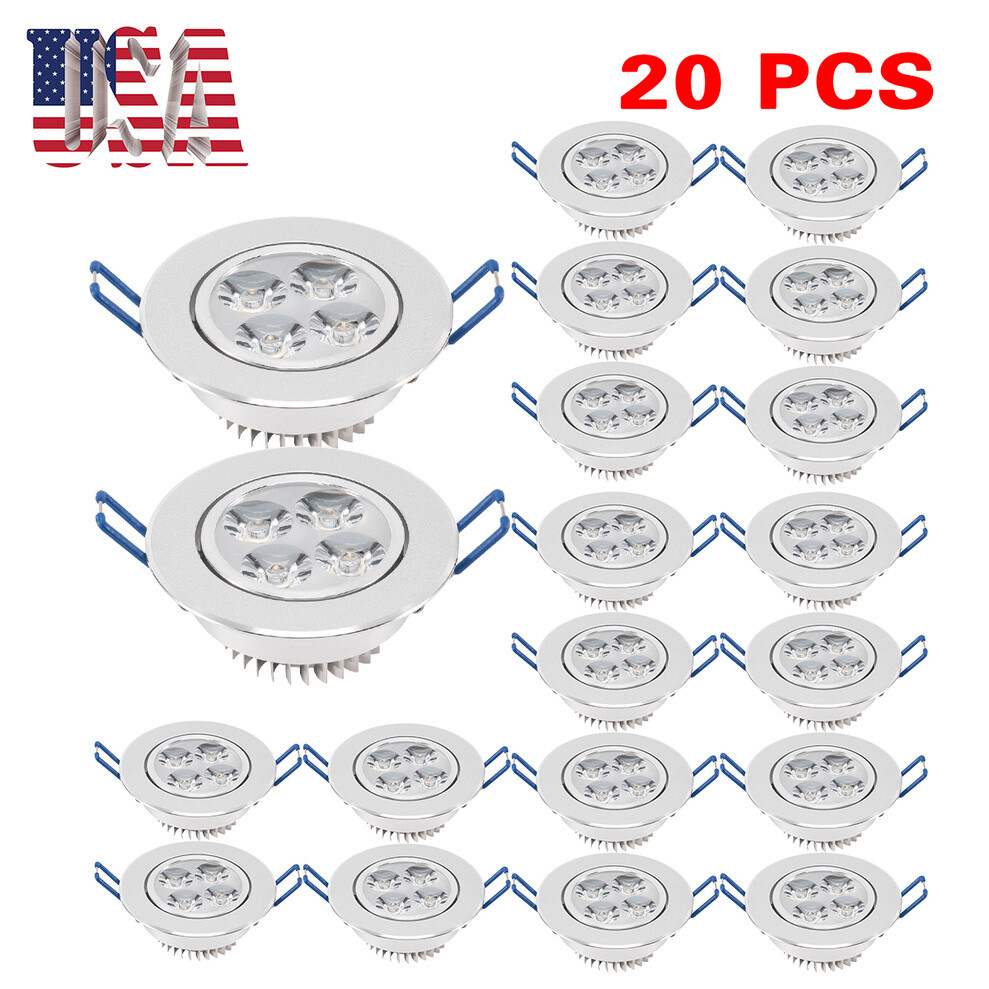 4/10/20pcs Downlight Led Dimmable Spotlight 3w 5w Ceiling Panel Light Recessed