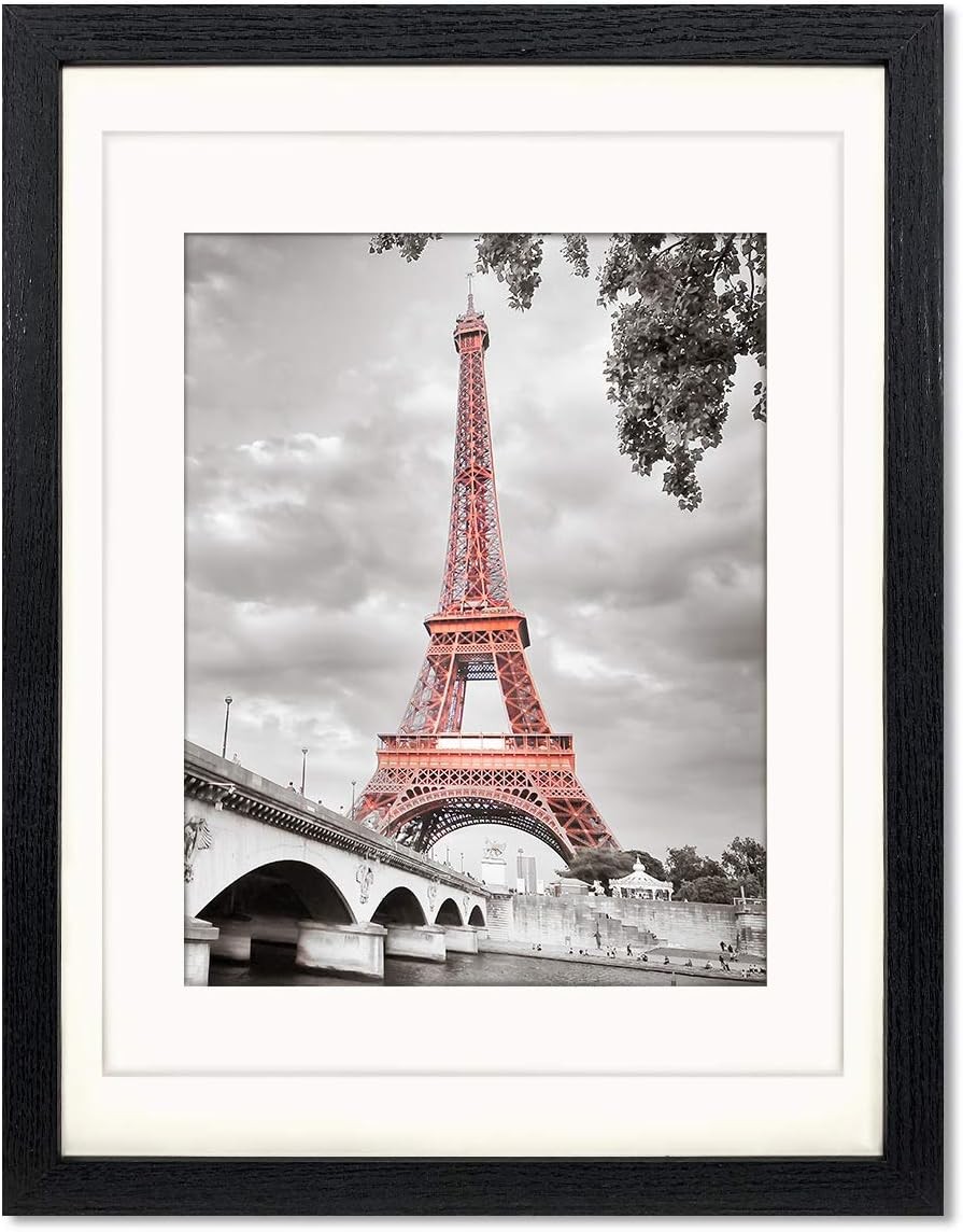 12x16 frames with Mat to Display 11x14 Picture or 8.5x11 photo 12 x 16 Black gallery