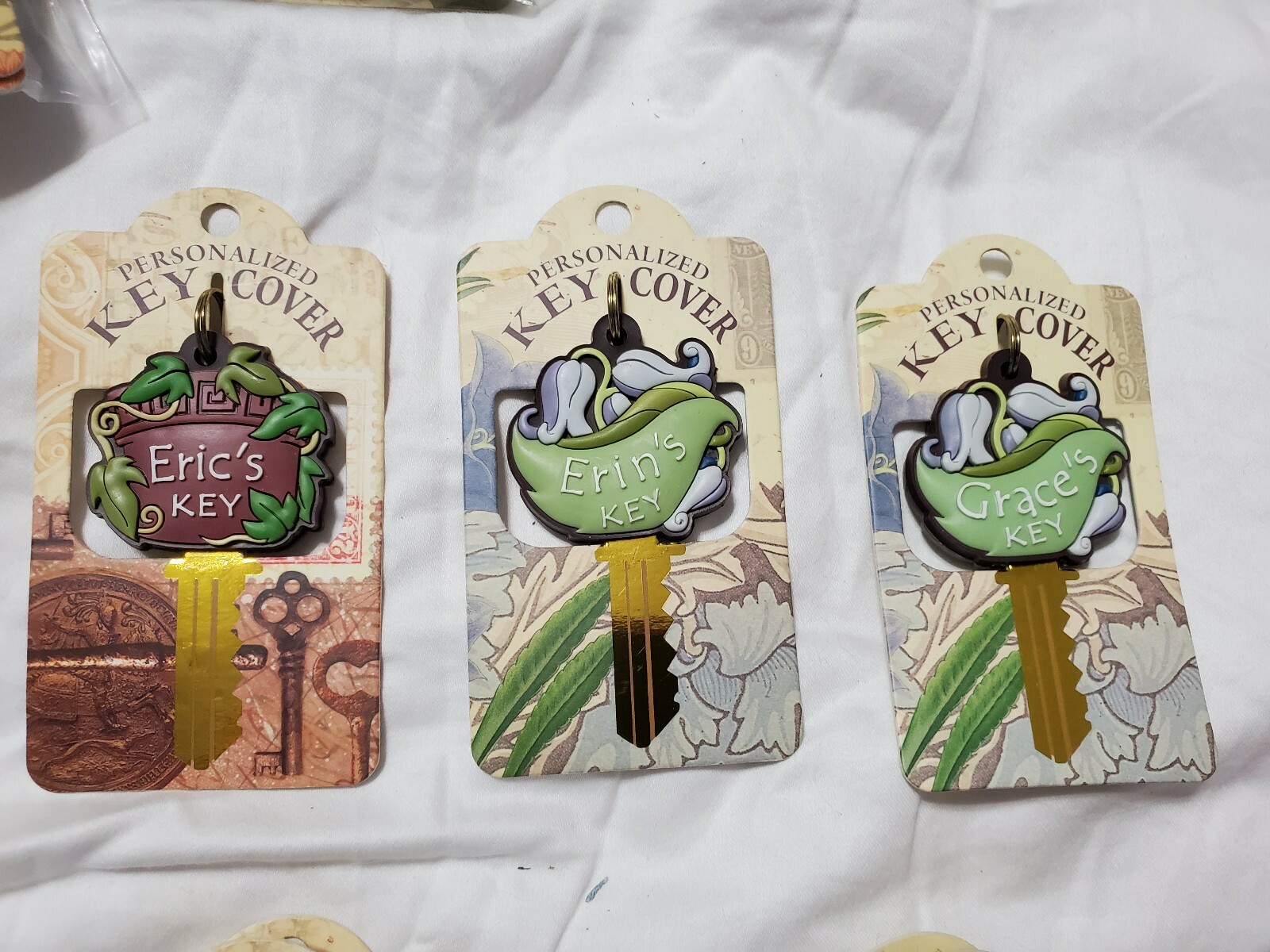 PERSONALIZED KEY COVERS NAMES THAT START WITH Y, Z,E ,G & N gallery