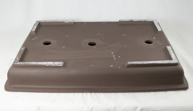 Japanese Yokkaichi Rectangular Unglazed Slim Forest & Raft Bonsai Pot 17"/ 18.5" gallery