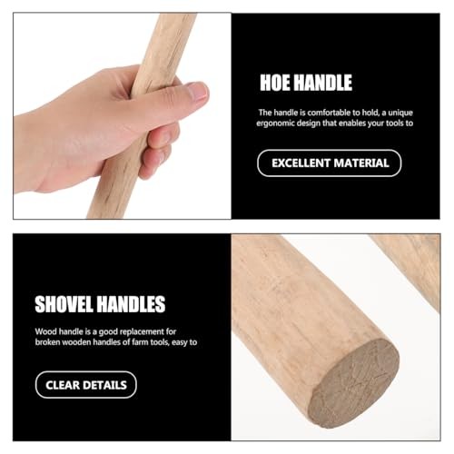 2Pcs Solid Hoe Handle Replacement Durable Hardwood Chopping Hoe Grip 50cm gallery