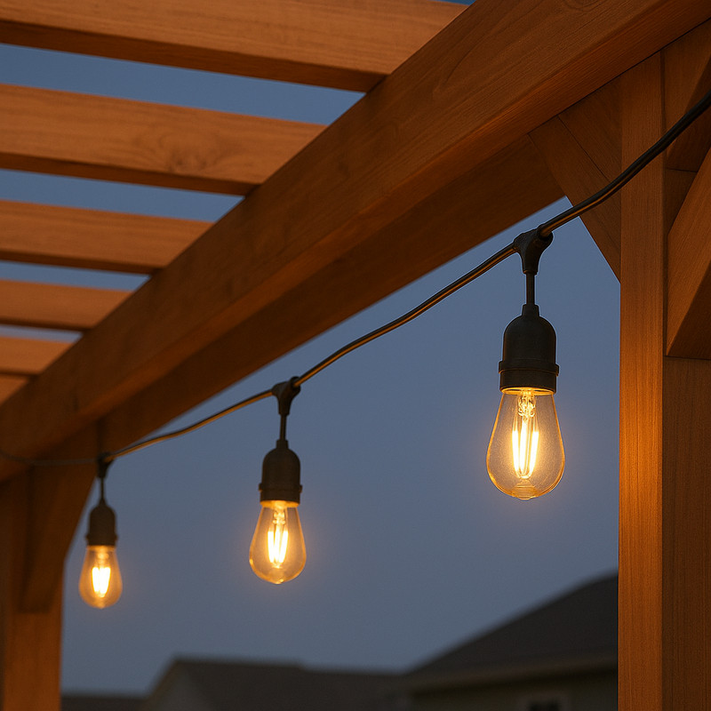 48FT Outdoor String Lights Weatherproof for Wedding Patio Garden Backyard Party gallery