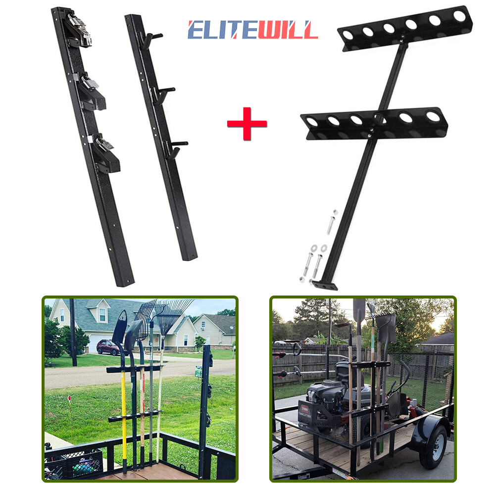 3 Place Lock Weedeater Trimmer Rack and 6 Holes Hand Tool Rack for Trailer Truck gallery