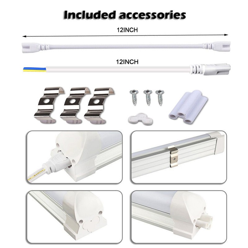 8FT LED Shop Lights Fixture Linkable Ceiling Lights For Garage Workshop 12Pack gallery