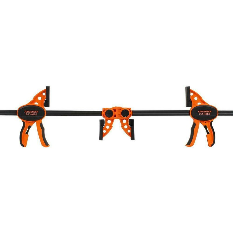 Jorgensen 2-pack One Hand Clamp/Spreader 24" E-Z Hold Bar Clamps Set Quick-Grip gallery