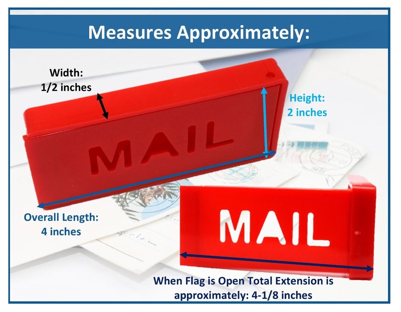 Red Front Mounted Mailbox Flag for Brick Stone Mailboxes Mail Alert Flag Plastic gallery