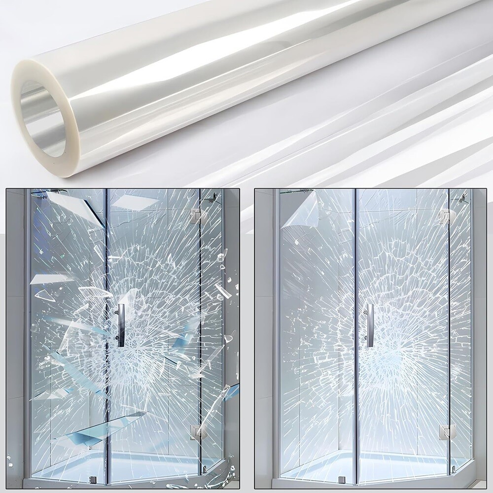 4/8Mil Security Window Film Clear Self-Adhesive Anti Shatter Glass UV Protection gallery