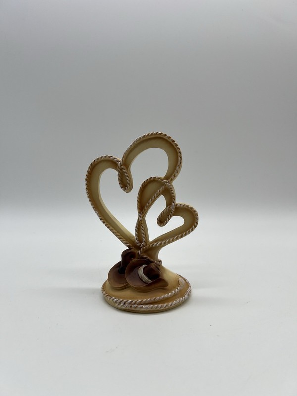 Vintage Studio Cake Topper His and Hers Cowboy Hats Hearts Wedding Decor Western gallery