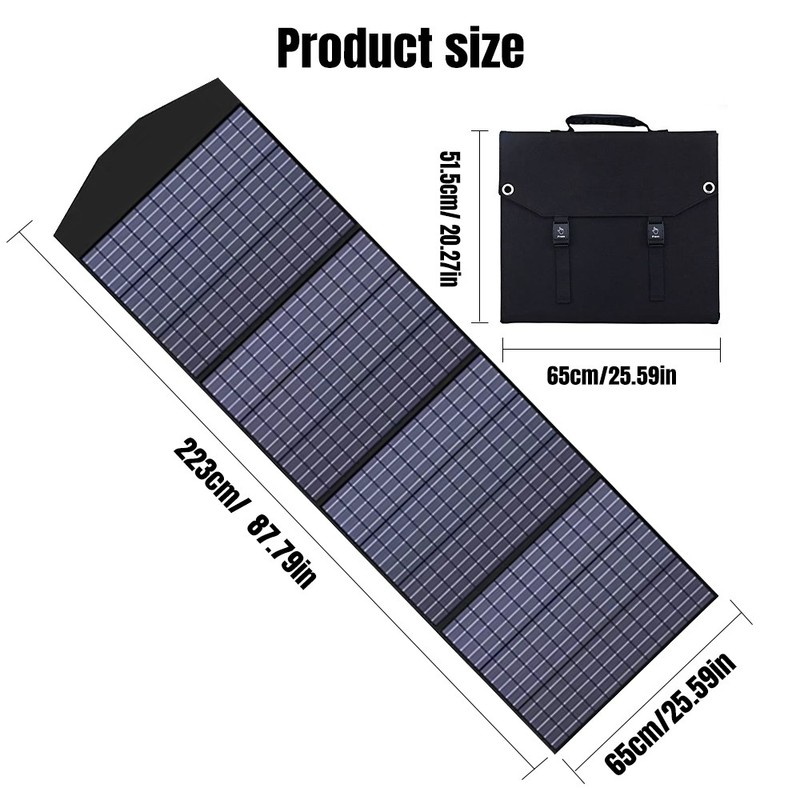 200W Solar Panel Portable Foldable for Power Station Camping Trip Phone Charger gallery