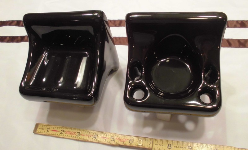Glossy Black Sink Set…Ceramic Soap Dish...Cup & Toothbrush holder New Stock gallery