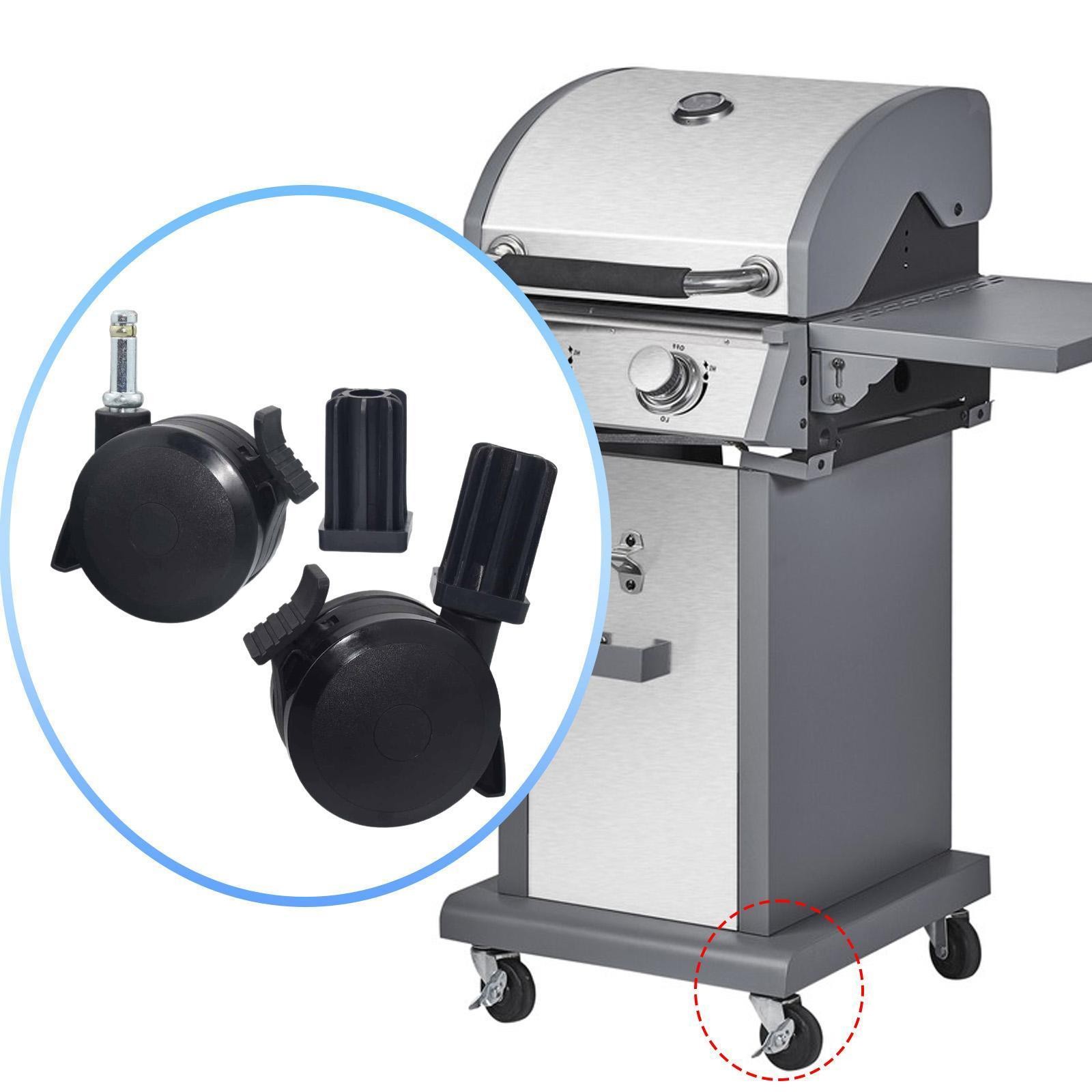2 Pieces Locking Casters BBQ Grill Part 70360 Garden Maintenance Patio Outdoor gallery
