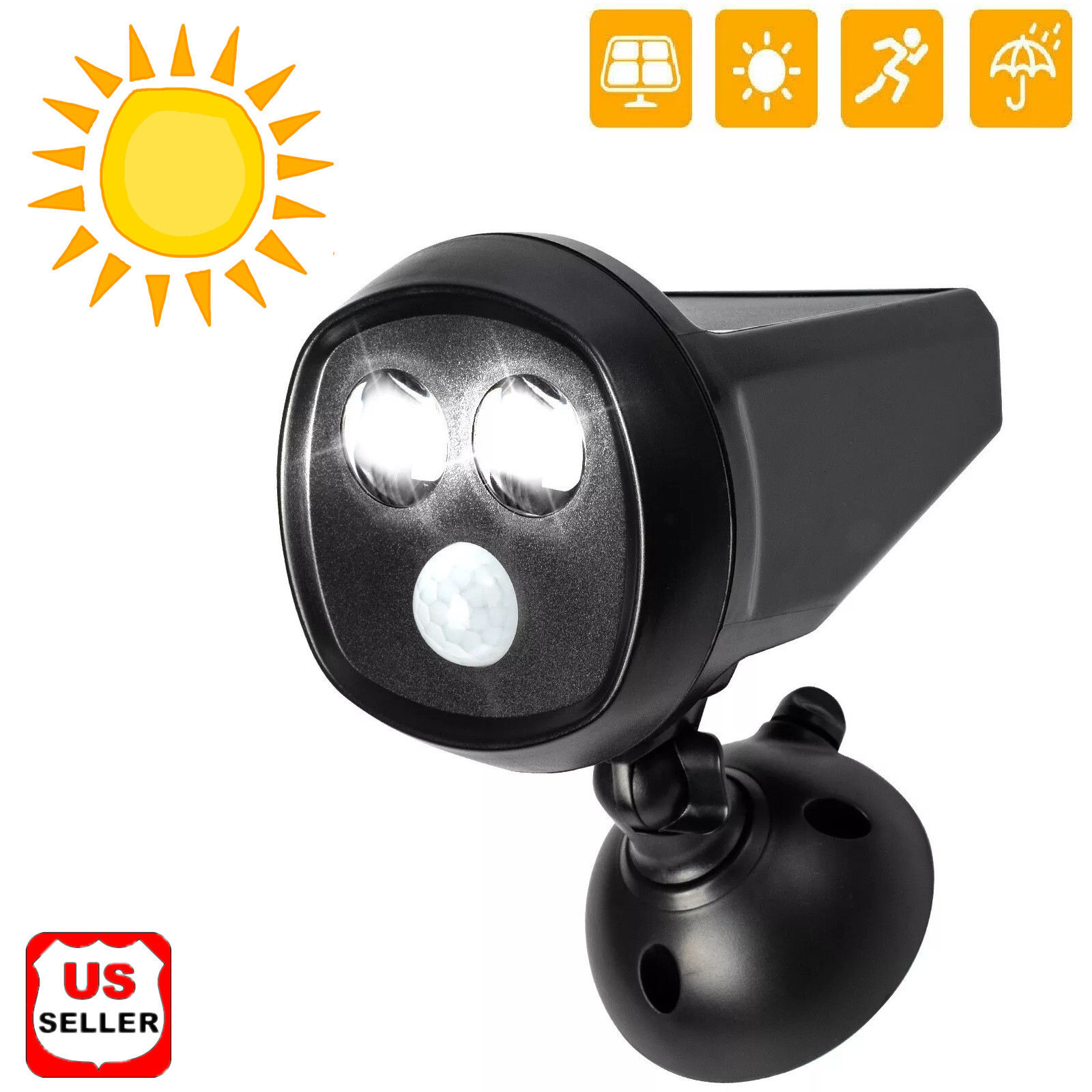 LED Solar Flood Light Motion Sensor Security Spot Wall Street Yard Outdoor Lamp gallery