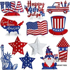 12 Pcs Independence Day Table Decor 4th of July Table Centerpieces American