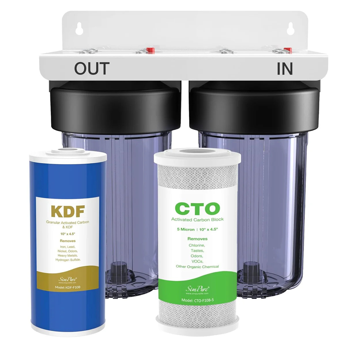 SimPure DB10C-2KDF 2-Stage Clear Whole House Heavy Metal Water Filtration System gallery