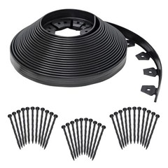 No-Dig Landscape Edging Kit – 100 ft., Black 100 ft traditional