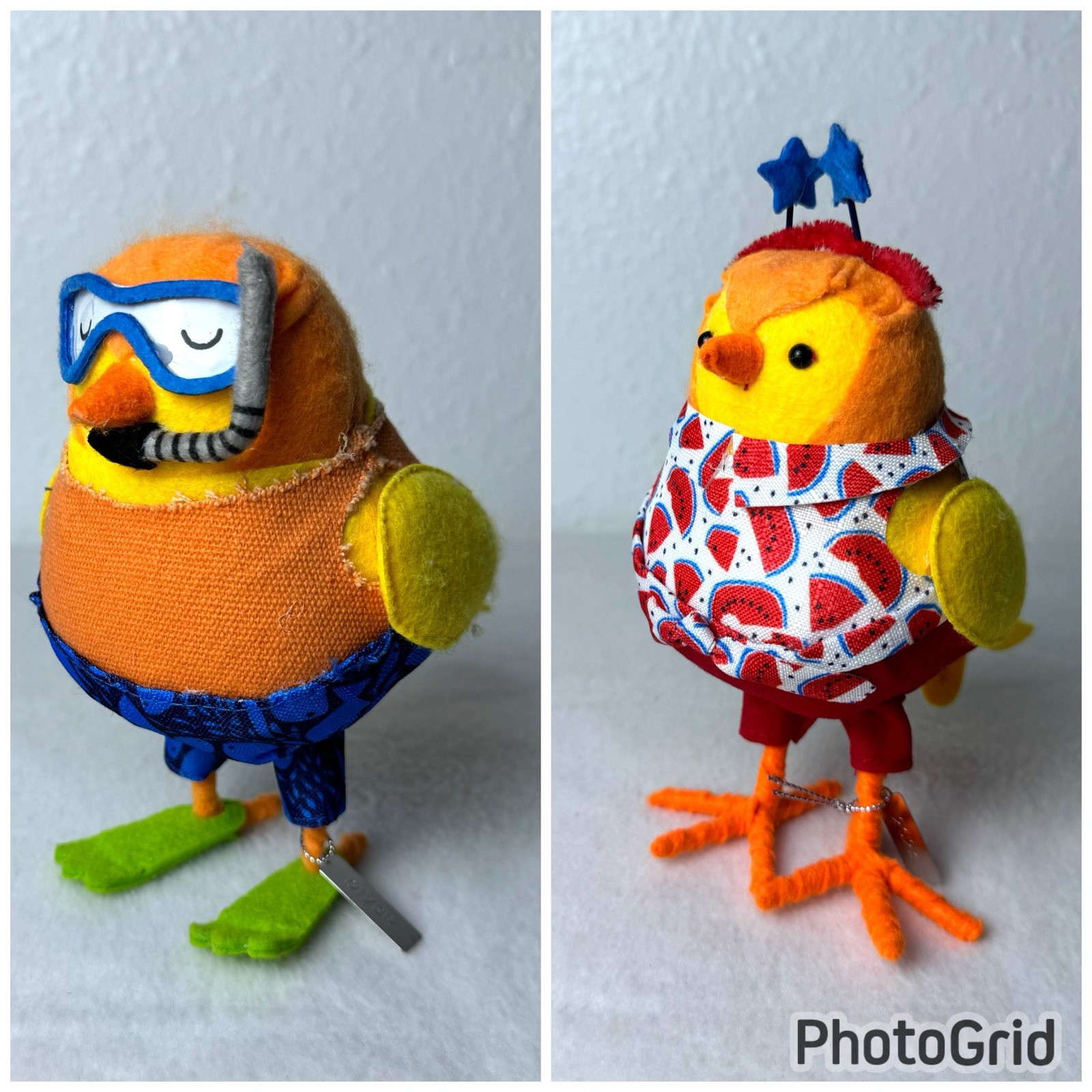 2023 Target Feathery Friends Sun Squad Birds Diver Mellie Fabric Bird Lot Of 2 gallery