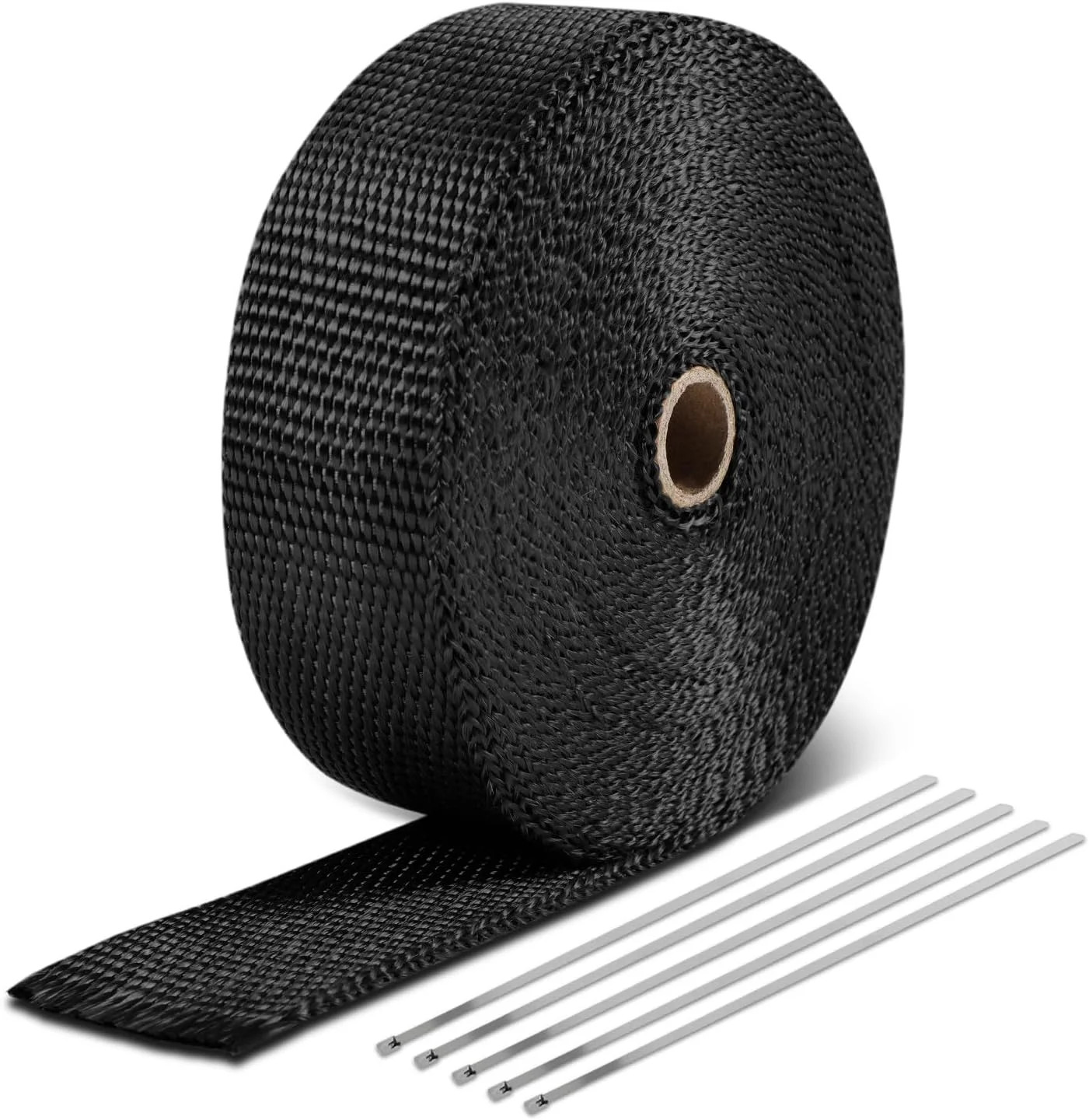 DNA MOTORING 2" x 50' Exhaust Header Wrap Heat Wrap for exhaust pipes, Exhaust T gallery