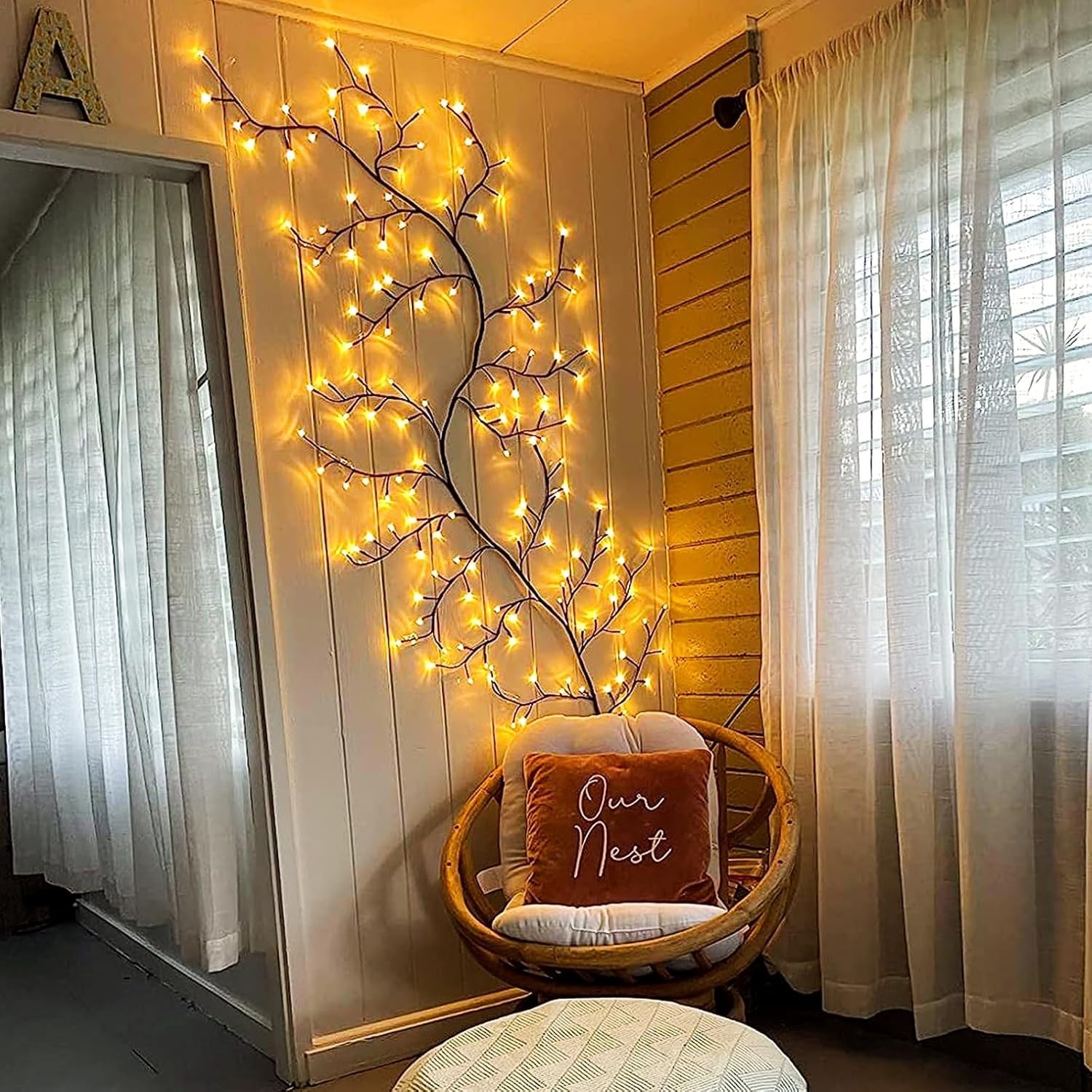 LED Willow Vine Lights 1.8m USB Powered Tree Branch Wall Decor 96 LEDs gallery