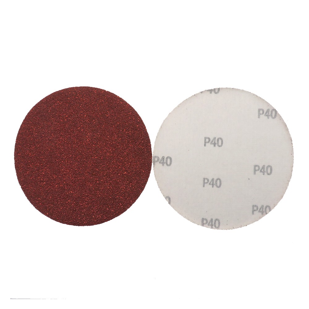 150mm-6"Inch Flocking Dry Sanding Discs Hook and Loop Sandpaper Pads Red Sand gallery