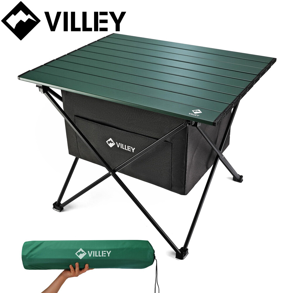 VILLEY Portable Camping Side Table Beach Table w/Bag Ultralight Aluminum Folding gallery